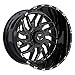 TIS 544BM with COVERED LUGS Custom Wheel - 24x14, -76 Offset, 6x139.7 Bolt Pattern, 108mm Hub - Gloss Black with CNC Milled Accents Rim