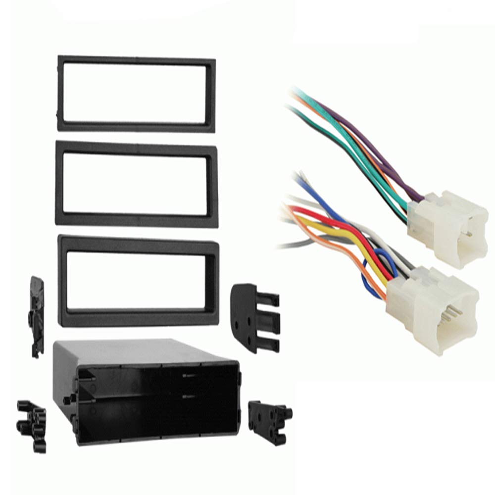 Harmony Audio Compatible with Toyota Tundra 1999 2000 2001 2002 Single DIN Stereo Harness Radio Install Dash Kit Package