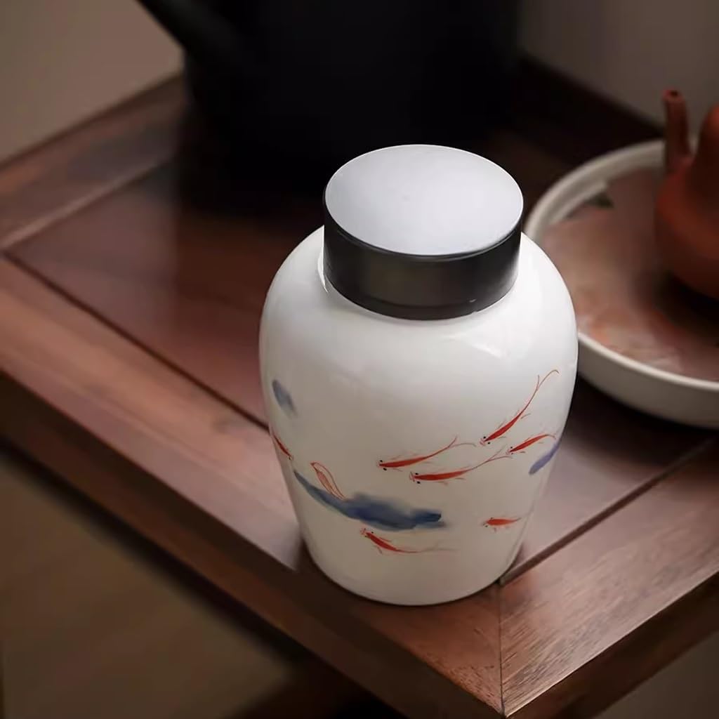 Przechowywanie herbaty Ręcznie malowane ceramiczne puszki na herbatę, domowe Pu'er Zielona herbata Herbata Czarna herbata Puszki na herbatę luzem Kanistry kuchenne
