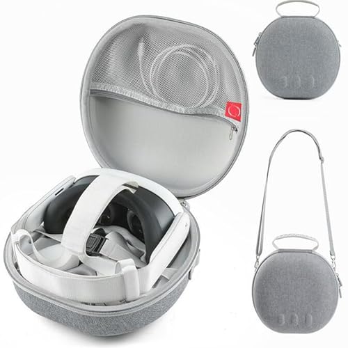 Meta Q uest 3 �Ή� ���[�P�[�X �n�[�h�L�������O�P�[�X�|�[�^�u�� ���[�p�V�����_�[�o�b�O (Grey)