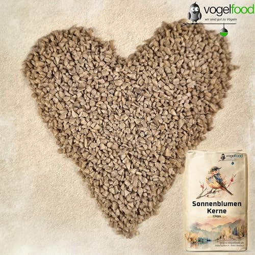 Vogelfood Sonnenblumenkerne geschält gebrochen 25 kg Bruch Vogelfutter Wildvogelfutter Winterfutter Streufutter Sommer und Winter Ideal für Jungtiere ganzjährig geschälte gehackt