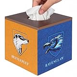 Harry Potter Hogwarts Häuser Holzbox für Taschentücher, dekorative Hülle 14x14x14 cm (A)
