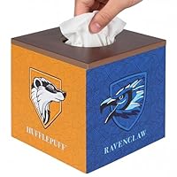 Harry Potter Hogwarts Häuser Holzbox für Taschentücher, dekorative Hülle 14x14x14 cm (A)