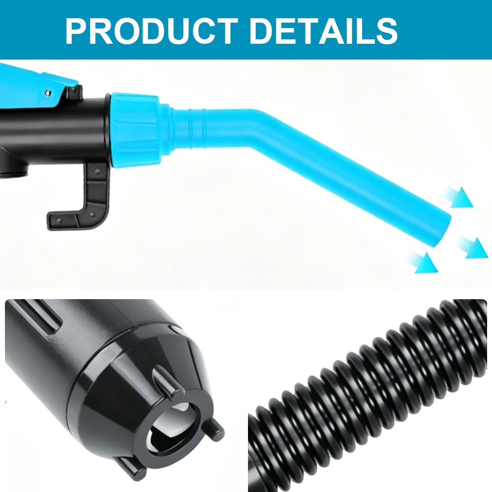 Pompe Electrique Carburant- Alimenté par Batterie, 2,4 GPM (9 L/min) Pompe de Transfert Carburant, Pompe Essence Électrique, pour Essence, Diesel, Huile Moteur, Carburants