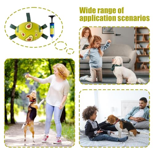 Hunde- Fußball- Kauspielzeug für Hunde, PU- Leder, interaktives Beißring- Trainingshilfe, Outdoor- Indoor- Aktivitätsausrüstung, für Welpen, Übungen, Hof, Park, Heimspiel-4