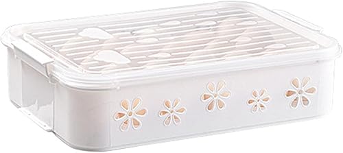 MSMMZ Caja de almacenamiento de huevos con múltiples compartimentos apilable de plástico 24 rejillas divisora de huevos para refrigerador