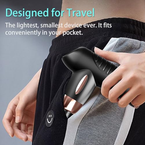 TOCH Massage Gun Deep Tissue for Athletes Percussion Muscle Massager with 6 Speed for Pain Relief 4 Massage Gun Head for Back, Neck, Body(Black+Rose) - Image 5