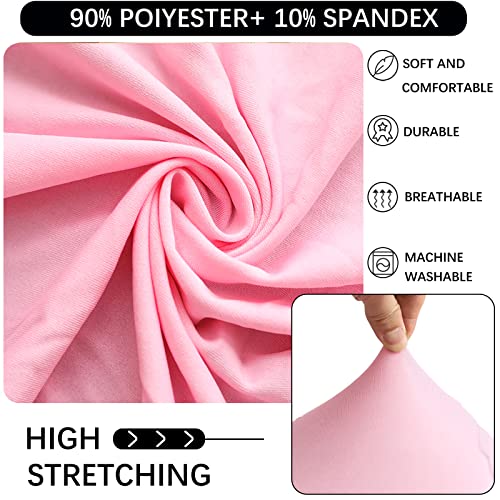 Image of Cocktail Table Covers - 2 Pack 24 inchx43 inch Fitted Highboy Table Cloth - Pink