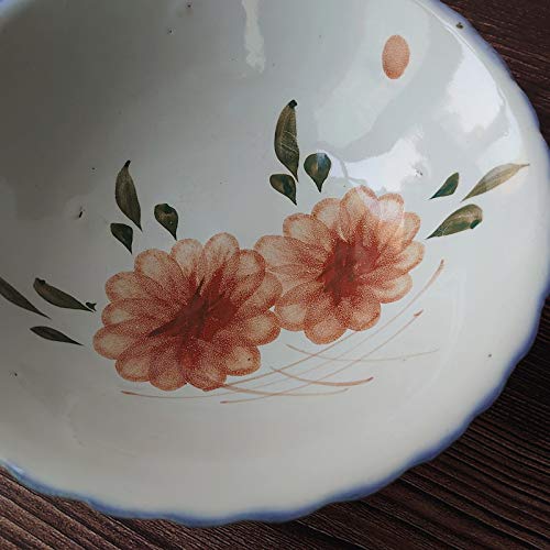 Amazon.co.jp: 台湾レトロ深皿 中鉢 手書き 花柄台湾食器ヴィンテージ  