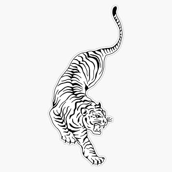 Tiger Bumper Sticker Vinyl Decal 5 inches
