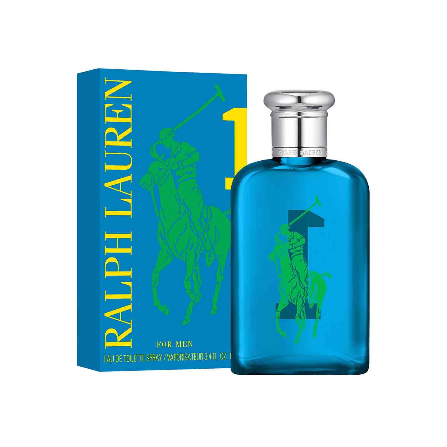 Ralph Lauren Big Pony Blue Eau de Toilette Uomo, Profumo Uomo Legnoso e Agrumato, Fragranza Aromatica e Raffinata, Note di Lime Dolce e Pompelmo, A Lunga Durata, Profumo di Lusso da Uomo