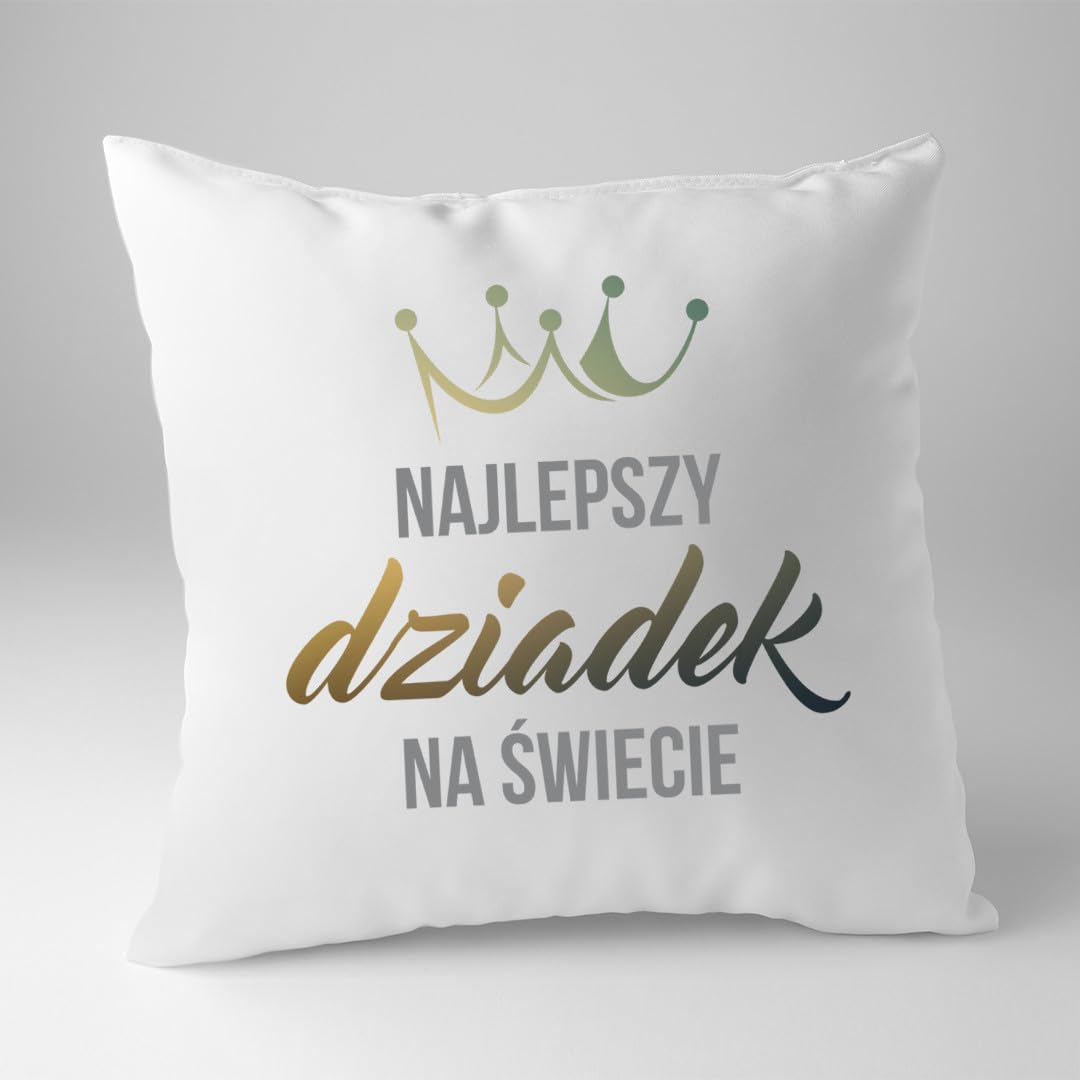 Najlepszy dziadek na świecie - poduszka z nadrukiem prezent dla dziadka