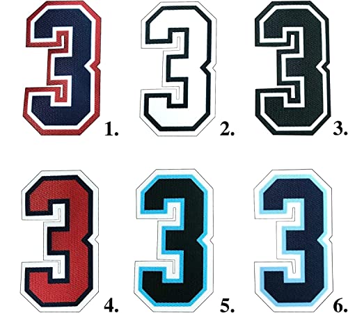 Smitty | 3' Umpire Numbers | 0-9 | Iron On or Sew On for Athletic Shirts | Sports Jersey | Football | Baseball | Basketball | Elite Quality! (Number 8,...