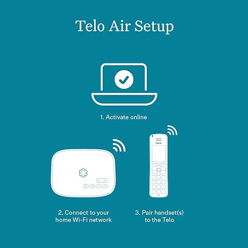 Miniatura 5 de Ooma Telo Air 2 Retro Chrome Kettle Home Phone Bundle Servicio gratuito, llamadas ilimitadas a nivel nacional, On-The-Go con aplicación móvil