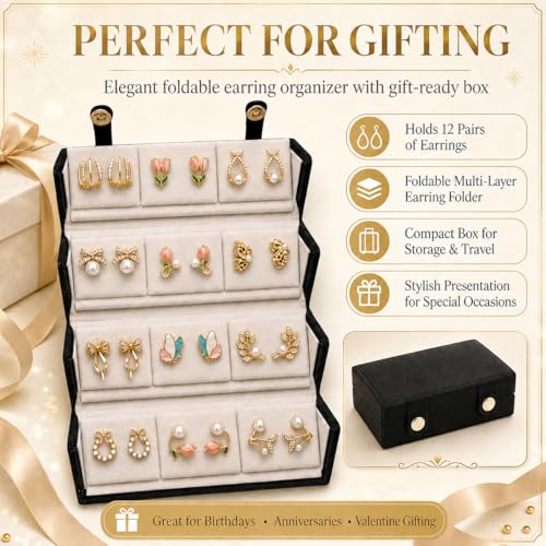 Image of Shining Diva Fashion 12 Pairs Set Earrings for Women Girls with Stylish Organizer Box | Valentine Birthday Rakshabandhan Gifts for Girls Girlfriend Wife Sister