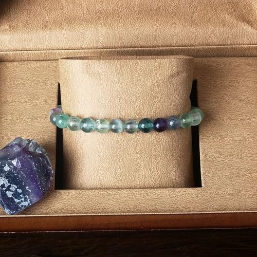 Bracelet perles fluorite de qualité supérieure minéraux authentiques de 8mm