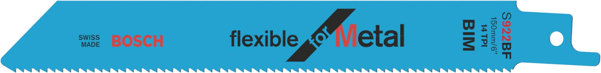 Bosch 5X Reciprocating Saw Blade S 922 BF 'Flexible for Metal' (Metal, Pipes, Steel, Length 150 mm, Accessories Reciprocating Saws)
