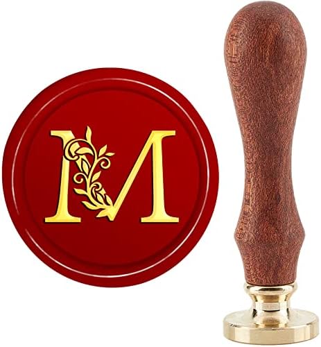 CRASPIRE Wax Seal Stamp Initials B Classic Vintage Sealing Stamp 30mm/1.18inch Removable Brass Head Sealing Stamp with Wooden Handle for Gift Invitations Greeting Cards Wrap
