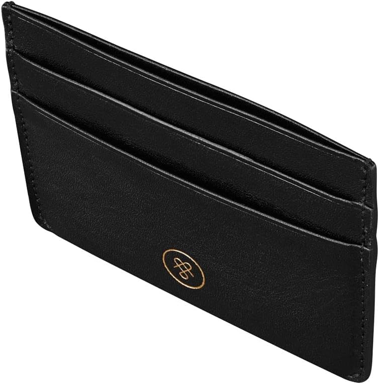 Maxwell Scott - Womens Luxury Leather Credit Card Holder Wallet - Made from Premium Italian Hides - The Savona Black