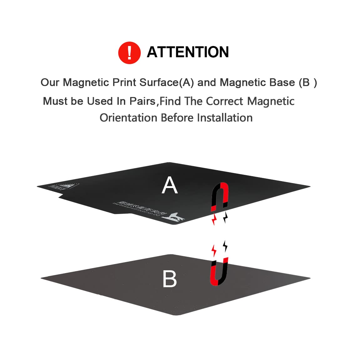 IdeaFormer Magnetyczne łóżko drukujące 220 x 220 mm, platformy do drukarki 3D, premium, elastyczna płyta magnetyczna do MK2, MK2A, Anet A8, Anet A6