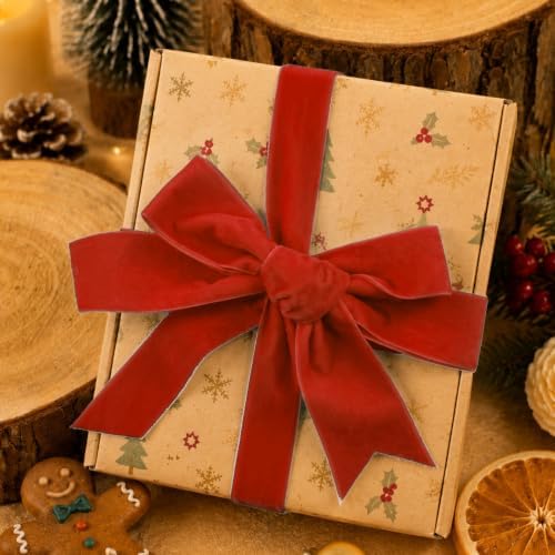 Red Velvet Ribbon 1-1/2 in X 25 Yard for Christmas Gift Wrapping — 사진 4