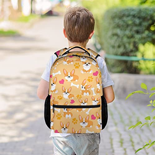 Corgi Backpack for Girls - 16 Inch Cute Backpack for School - Orange Lightweight Durable Bookbag for Kids2