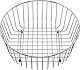 BLANCO Geschirrkorb aus Edelstahl | Durchmesser: 362 mm | Für Rondo