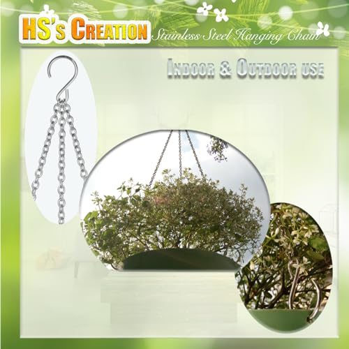 Hs'S Creation Stainless Steel 304 Planter Hanging Chain 20 Inch Long 1 Lead With S Hooks Decorative Replacement Chains Rust Proof For Billboards,Planters thumb #3
