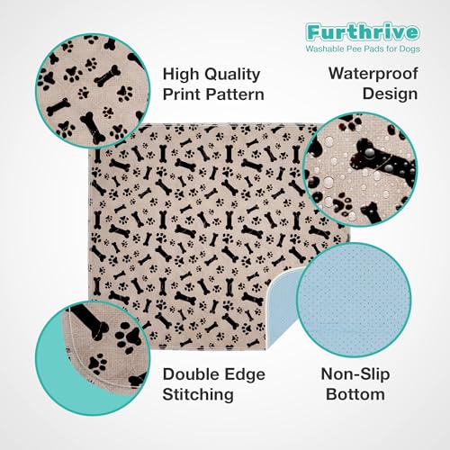 Image of Furthrive Washable Pee Pads for Dogs with Pheromone Attraction, Reusable