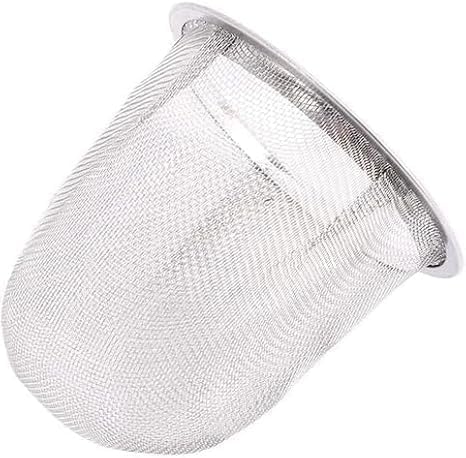 Silbernes wiederverwendbares Edelstahl-Tee-Ei, Sieb, Metall-Teekanne, Ersatz-Mesh-Siebeinsatz, Tee-Steilkorbfilter für Teekanne, 6 cm