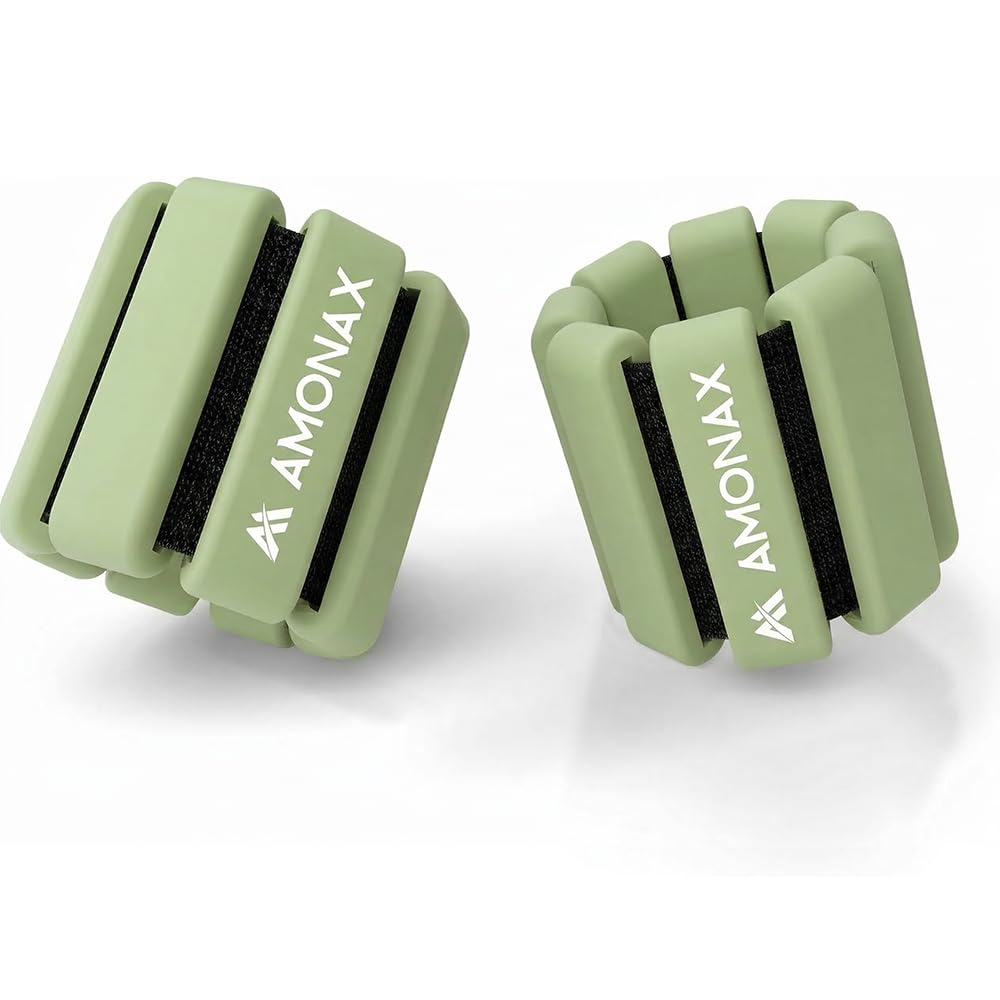 Amonax Adjustable Ankle and Wrist Weights Set, Fitness Leg Weights for Women Men, 1lb/2lb Pair for Strength Training, Pilates Weights Running Swimming Weights, Hand Arm Weights for Yoga, Dance โ image 1