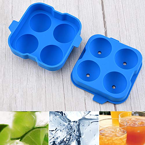 Molde de bola de hielo grande de silicona para whiskey 2 pzas miniatura 4