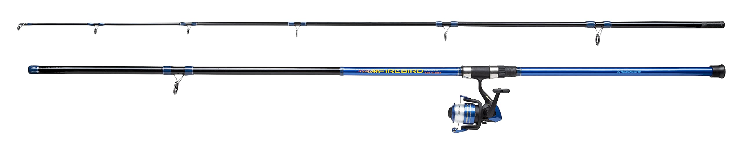 Shakespeare Firebird Beachcaster Rod and Reel Fishing Combo - Surf, Rock or Beach Fishing - Cod, Bass, Pollack, Flatfish