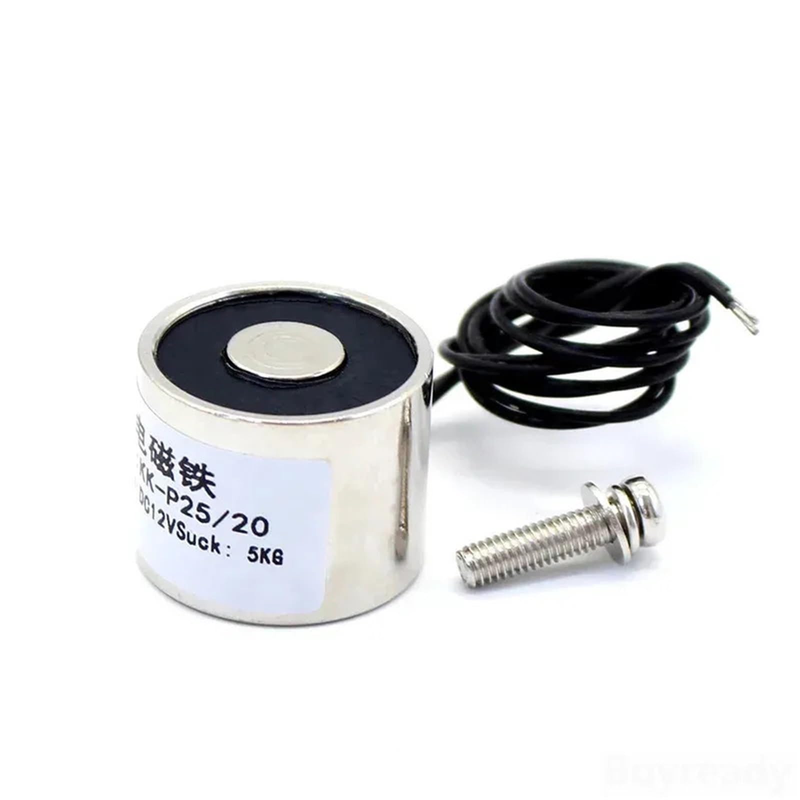 Lifting 5KG 50N 25/20 Mini Electromagnet DC 6V 12V 24V 36V Solenoid Strong Sucker Holding Electro Magnet(6V)