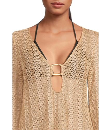 BECCA Women's Paradise Buckle Tunic, Plunge Neck, Casual, Beach Cover Ups4