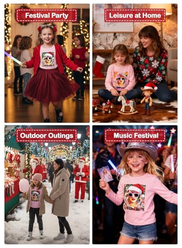 Image of Girl Country Music T-Shirt - Kids Singer Letters Graphic Birthday Shirts Gifts Fan Song Tour Concert Outfit Top