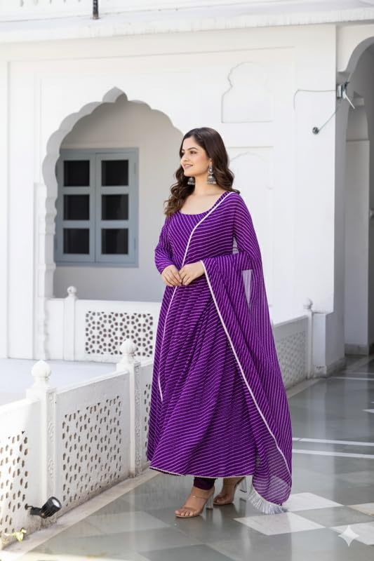 Image of Women's Georgette Anarkali Gown with Dupatta Set | Festive | Traditional | Wedding 190 Aarohi