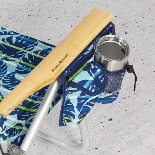 Image of Tommy Bahama 4-Position Extended seat Height Easy in-Easy Out Folding Backpack Beach Chair