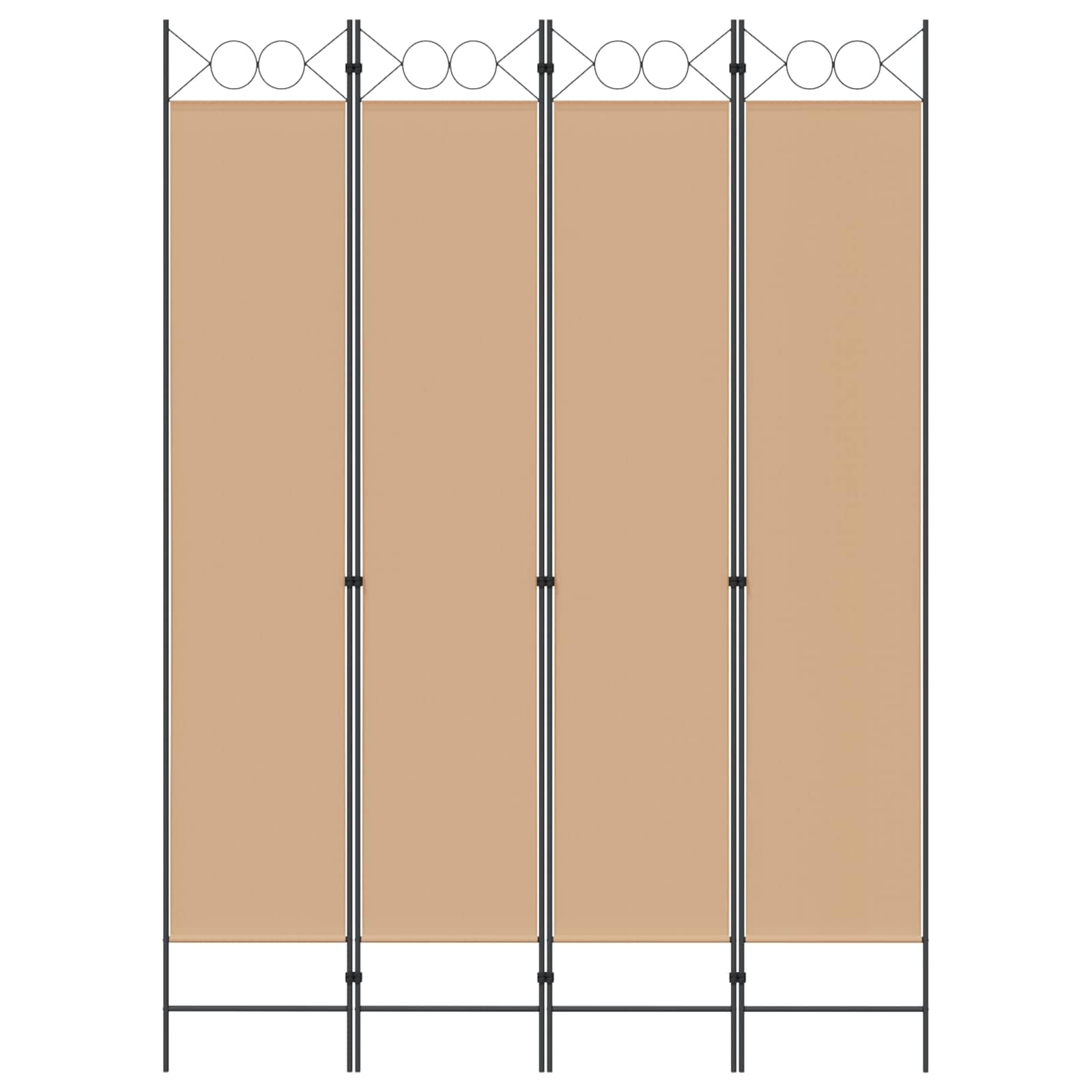 vidaXL Separador de habitación de 4 Paneles Beige 160 x 220 cm Tela