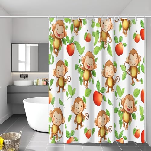 Rideau de salle de bain tissu polyester marron lavable 180x180