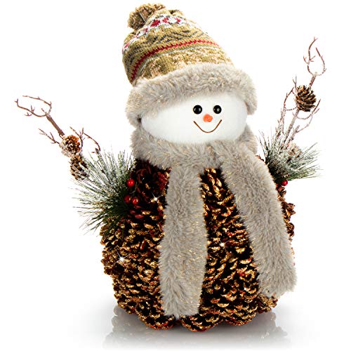 Schneemann RĂ€uchermann 15 com-fourÂź Schneemannfigur GröĂe L Premium, winterliche Dekofigur...