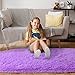YJ.GWL Oval Fluffy Area Rugs for Bedroom and Living Room Shaggy Cute Plush Nursery Carpet for Kids Baby Girls Bedroom and Dorm Fuzzy Home Decor Carpet 2.6' X 5.3' Purple
