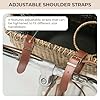 GRANNY SAYS Bike Basket Front, Natural Rattan Wicker Bike Baskets, Bicycle Basket with Cup Holder, Handmade Bike Baskets for Organizing, Storage Basket for Beach Cruisers, Ebikes #4