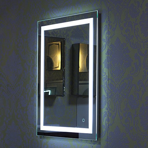 WeFun LED Backlit Mirror Illuminated Bathroom Mirror with and Touch Botton (500mm*700mm)
