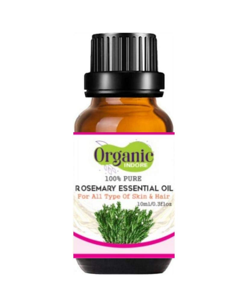 Organic Indore Pure and Natural Rosemary Essential Oil for Hair and Skin - 10 ml (Normal Skin )