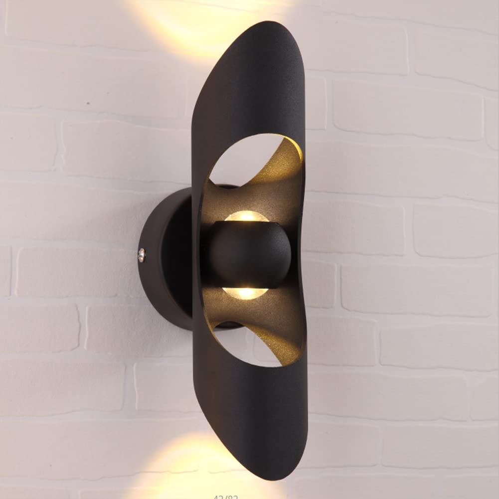 SXECAEPS Wall Lamps Sconces Light Indoor Led 6w 3000k Warm White Modern Aluminum Up Down Decorative Sconce Lamp for Living Room Bedroom Hallway Corridor(B)