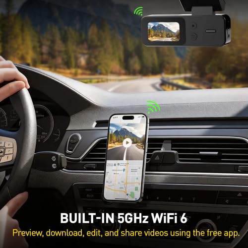 Image of TUSA 4K Front & 1080 Rear Dash Camera | WiFi Car Dash Cam | Super Night Vision | 6-Layer Lens | Loop Recording | Emergency Recording | Parking Monitor & Type-C Connectivity