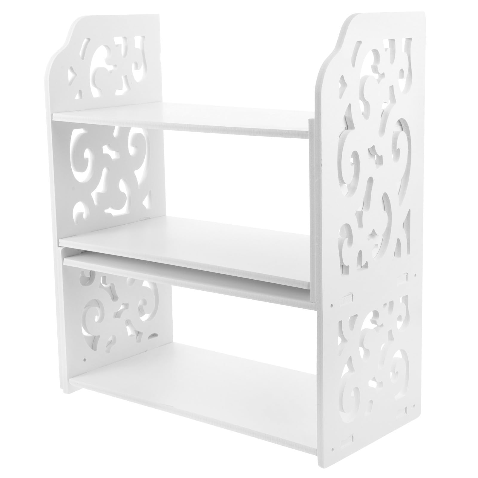 Schreibtisch Weiß Bücherregal mit Platzsparendem Design und Glatter Oberfläche für Studentenwohnheim und Büroorganisation