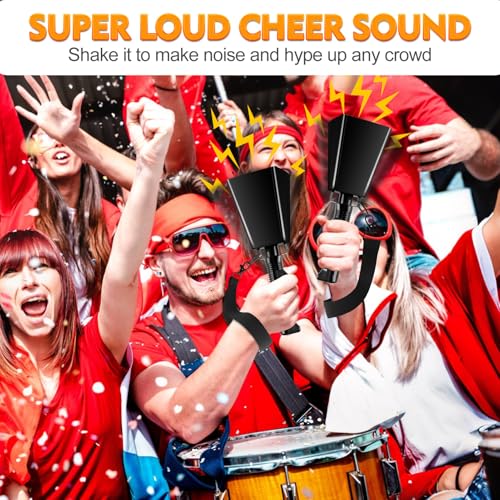 image for cyrico Cow Bell, 9 Inch Cowbells for Sporting Events, Metal Steel Cowb