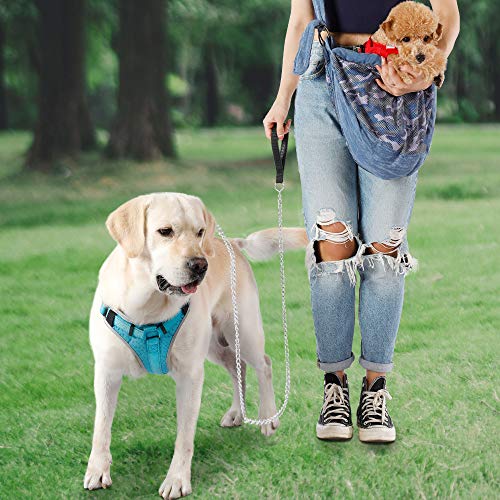 Pettom Dog Chain Leash Metal Dog Lead Training Steel Leash Heavy Duty Chew Proof Leash With Padded Handle For Medium Large Dogs (6Ft/3.0Mm Medium Chain, Black) #TOP4
